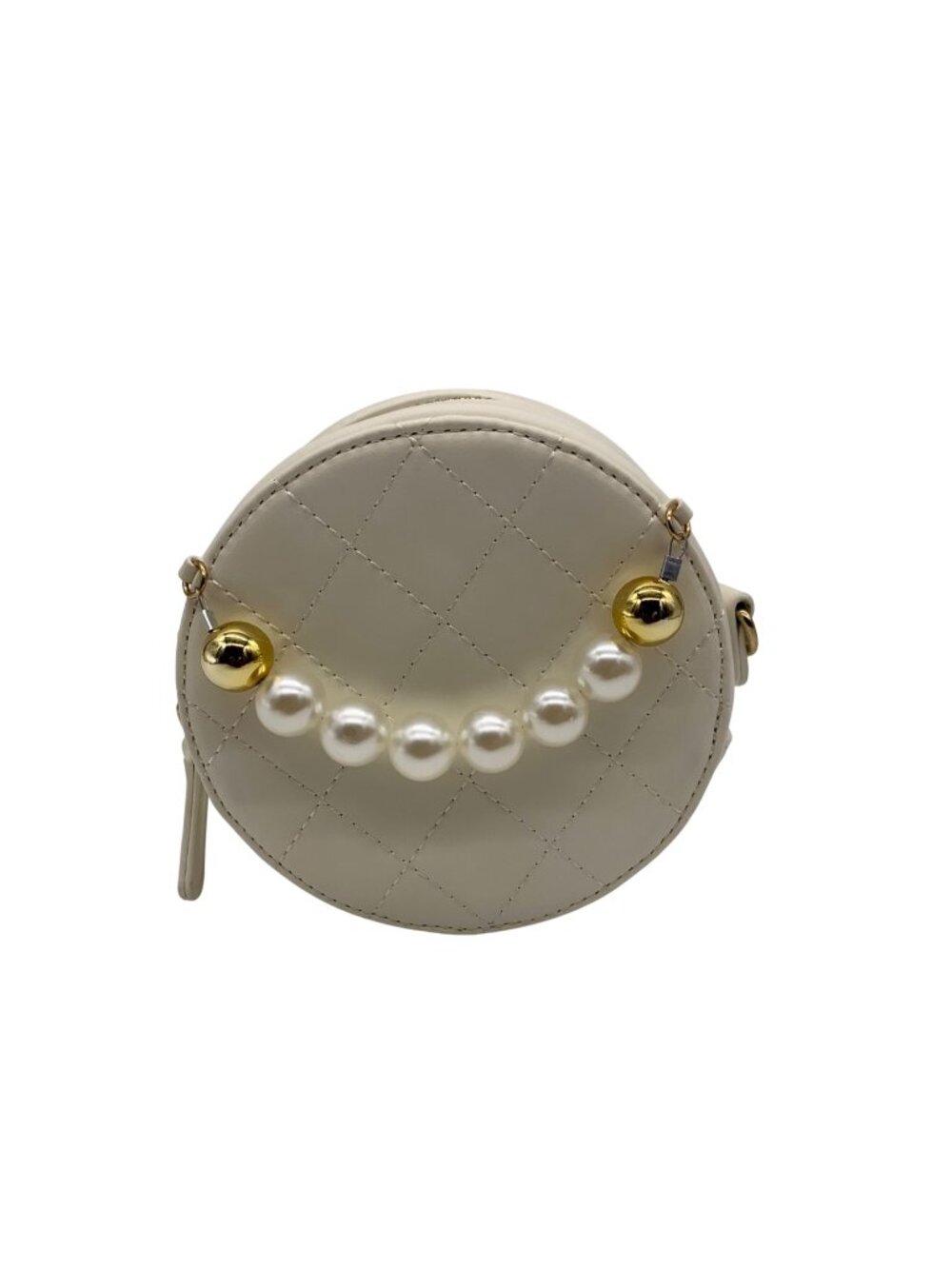 MMs Brands White Faux Leather Bag